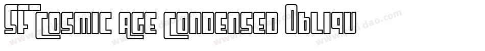 SF Cosmic Age Condensed Oblique字体转换